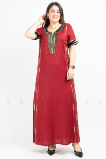 Aary Embroidered Jalabiya IKH553 Red image
