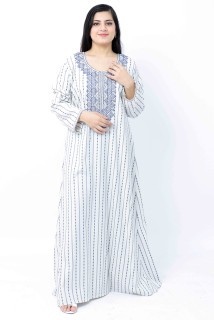 Embroidered Jalabiya IK1141 Blue image