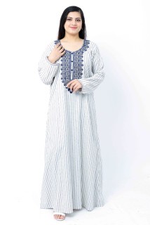 Embroidered Jalabiya IK1142 Blue image