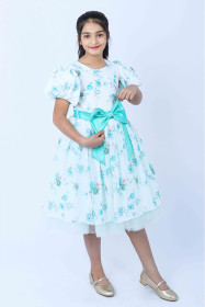 Kids Occasions Dress KIK527 Turquoise