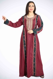 Aary Embroidered Maroon Jalabiya IK5461 image