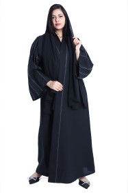 Flare sleeves Abaya AIK4035 Black & Blue