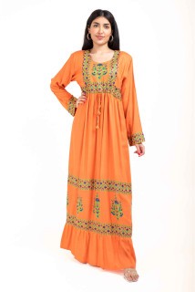 Embroidered Jalabiya IK5110 Orange image
