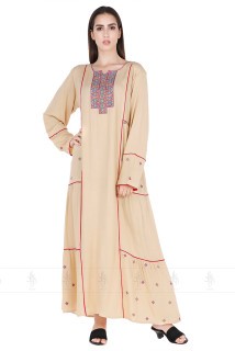 Aary Embroidered Jalabiya ik5224 Cream image