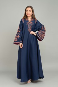Contrast Embroidered Jalabiya CJ1032