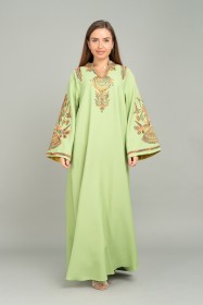 Contrast Embroidered Jalabiya CJ1032